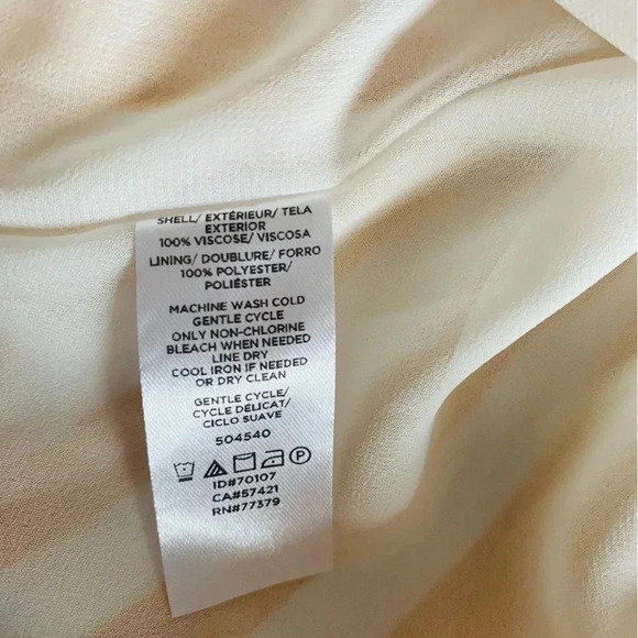 LOFT | Women Mustard/White Striped Chevron Flounce Maxi Dress Size 0P - Picture 15 of 15